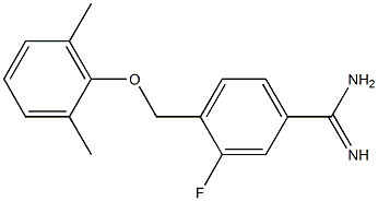 4-(2,6-dimethylphenoxymethyl)-3-fluorobenzene-1-carboximidamide,,结构式