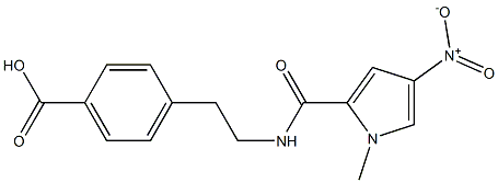 4-(2-{[(1-methyl-4-nitro-1H-pyrrol-2-yl)carbonyl]amino}ethyl)benzoic acid 化学構造式