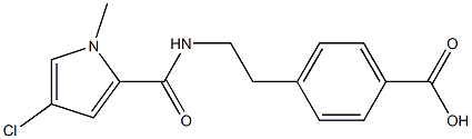 4-(2-{[(4-chloro-1-methyl-1H-pyrrol-2-yl)carbonyl]amino}ethyl)benzoic acid,,结构式