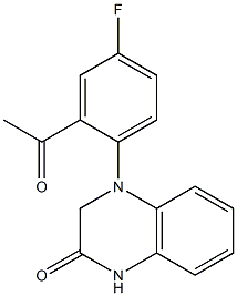4-(2-acetyl-4-fluorophenyl)-1,2,3,4-tetrahydroquinoxalin-2-one Structure