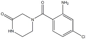 4-(2-amino-4-chlorobenzoyl)piperazin-2-one 化学構造式