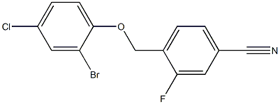 4-(2-bromo-4-chlorophenoxymethyl)-3-fluorobenzonitrile Structure