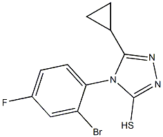 4-(2-bromo-4-fluorophenyl)-5-cyclopropyl-4H-1,2,4-triazole-3-thiol,,结构式