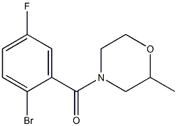 4-(2-bromo-5-fluorobenzoyl)-2-methylmorpholine Structure