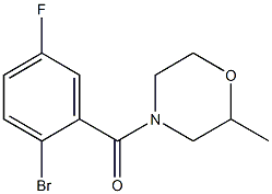 4-(2-bromo-5-fluorobenzoyl)-2-methylmorpholine,,结构式