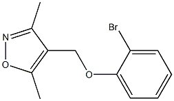 4-(2-bromophenoxymethyl)-3,5-dimethyl-1,2-oxazole,,结构式