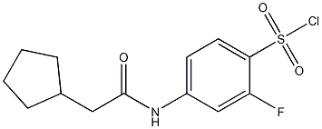 4-(2-cyclopentylacetamido)-2-fluorobenzene-1-sulfonyl chloride