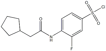4-(2-cyclopentylacetamido)-3-fluorobenzene-1-sulfonyl chloride