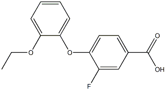 4-(2-ethoxyphenoxy)-3-fluorobenzoic acid Struktur