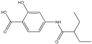 4-(2-ethylbutanamido)-2-hydroxybenzoic acid 结构式