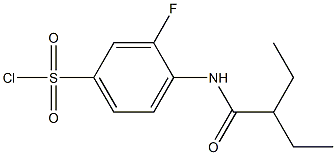 4-(2-ethylbutanamido)-3-fluorobenzene-1-sulfonyl chloride 结构式