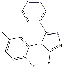 4-(2-fluoro-5-methylphenyl)-5-phenyl-4H-1,2,4-triazole-3-thiol Struktur