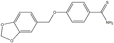 4-(2H-1,3-benzodioxol-5-ylmethoxy)benzene-1-carbothioamide Structure