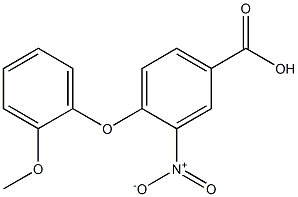 4-(2-methoxyphenoxy)-3-nitrobenzoic acid,,结构式