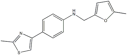 4-(2-methyl-1,3-thiazol-4-yl)-N-[(5-methylfuran-2-yl)methyl]aniline Struktur