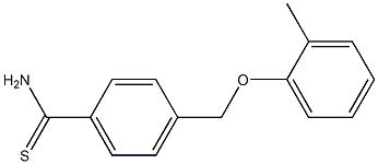 4-(2-methylphenoxymethyl)benzene-1-carbothioamide 化学構造式