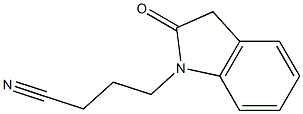 4-(2-oxo-2,3-dihydro-1H-indol-1-yl)butanenitrile Struktur