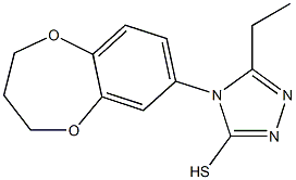 4-(3,4-dihydro-2H-1,5-benzodioxepin-7-yl)-5-ethyl-4H-1,2,4-triazole-3-thiol Structure