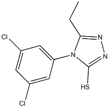 4-(3,5-dichlorophenyl)-5-ethyl-4H-1,2,4-triazole-3-thiol Struktur