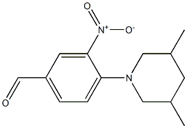 4-(3,5-dimethylpiperidin-1-yl)-3-nitrobenzaldehyde 结构式