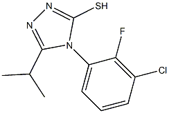 4-(3-chloro-2-fluorophenyl)-5-(propan-2-yl)-4H-1,2,4-triazole-3-thiol 化学構造式