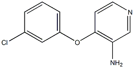 4-(3-chlorophenoxy)pyridin-3-amine,,结构式