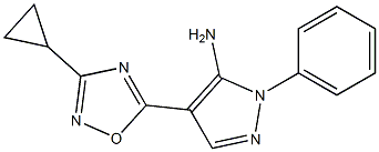  4-(3-cyclopropyl-1,2,4-oxadiazol-5-yl)-1-phenyl-1H-pyrazol-5-amine