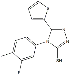 4-(3-fluoro-4-methylphenyl)-5-(thiophen-2-yl)-4H-1,2,4-triazole-3-thiol|