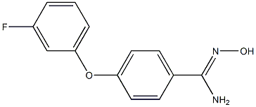 4-(3-fluorophenoxy)-N'-hydroxybenzene-1-carboximidamide 结构式