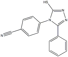 4-(3-phenyl-5-sulfanyl-4H-1,2,4-triazol-4-yl)benzonitrile Structure