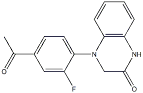 4-(4-acetyl-2-fluorophenyl)-1,2,3,4-tetrahydroquinoxalin-2-one Structure
