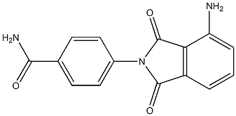 4-(4-amino-1,3-dioxo-2,3-dihydro-1H-isoindol-2-yl)benzamide Struktur