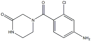 4-(4-amino-2-chlorobenzoyl)piperazin-2-one 化学構造式