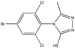 4-(4-bromo-2,6-dichlorophenyl)-5-methyl-4H-1,2,4-triazole-3-thiol 结构式