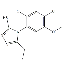 4-(4-chloro-2,5-dimethoxyphenyl)-5-ethyl-4H-1,2,4-triazole-3-thiol Structure