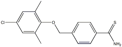 4-(4-chloro-2,6-dimethylphenoxymethyl)benzene-1-carbothioamide,,结构式