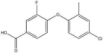 4-(4-chloro-2-methylphenoxy)-3-fluorobenzoic acid 化学構造式