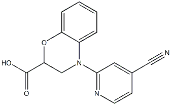 4-(4-cyanopyridin-2-yl)-3,4-dihydro-2H-1,4-benzoxazine-2-carboxylic acid Structure