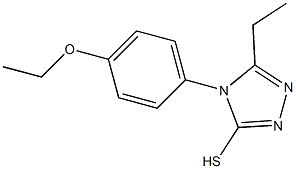 4-(4-ethoxyphenyl)-5-ethyl-4H-1,2,4-triazole-3-thiol Struktur