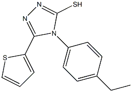 4-(4-ethylphenyl)-5-(thiophen-2-yl)-4H-1,2,4-triazole-3-thiol Struktur