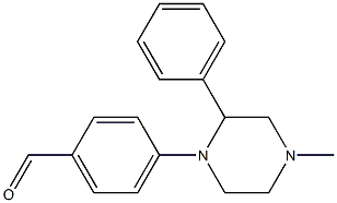 4-(4-methyl-2-phenylpiperazin-1-yl)benzaldehyde,,结构式