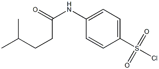4-(4-methylpentanamido)benzene-1-sulfonyl chloride Struktur