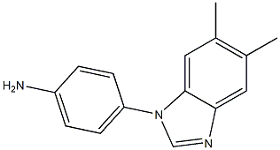 4-(5,6-dimethyl-1H-1,3-benzodiazol-1-yl)aniline Structure