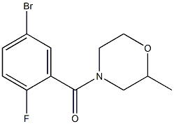 4-(5-bromo-2-fluorobenzoyl)-2-methylmorpholine 化学構造式