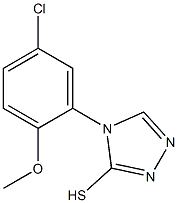4-(5-chloro-2-methoxyphenyl)-4H-1,2,4-triazole-3-thiol 结构式