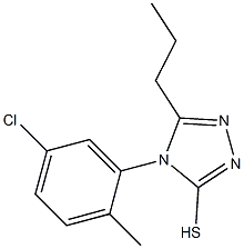 4-(5-chloro-2-methylphenyl)-5-propyl-4H-1,2,4-triazole-3-thiol 化学構造式