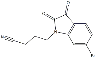 4-(6-bromo-2,3-dioxo-2,3-dihydro-1H-indol-1-yl)butanenitrile Struktur