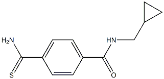 4-(aminocarbonothioyl)-N-(cyclopropylmethyl)benzamide 化学構造式