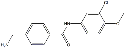 4-(aminomethyl)-N-(3-chloro-4-methoxyphenyl)benzamide 化学構造式