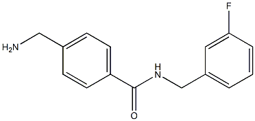 4-(aminomethyl)-N-[(3-fluorophenyl)methyl]benzamide Structure